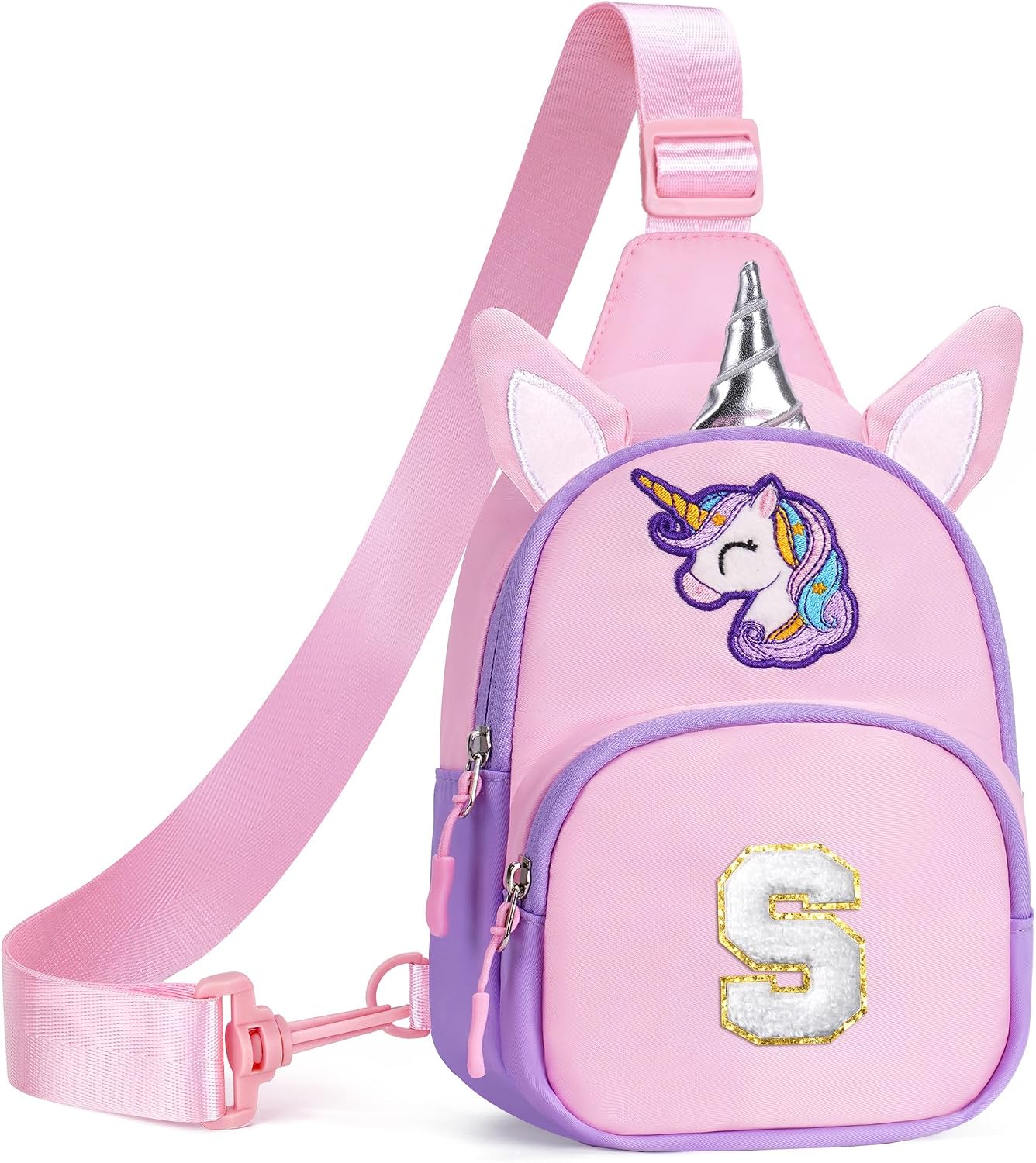 YOOLIFE Sling Bag for Girls Kids Gifts for 5 6 7 8 9 10 11 Year Old, Pink S