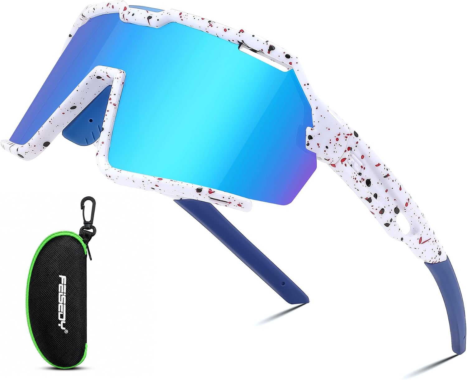 FEISEDY Polarized Kids Sunglasses Youth Sports Cycling Shades,UV400 Protection For Teens Baseball Tennis Sunglasses B0092