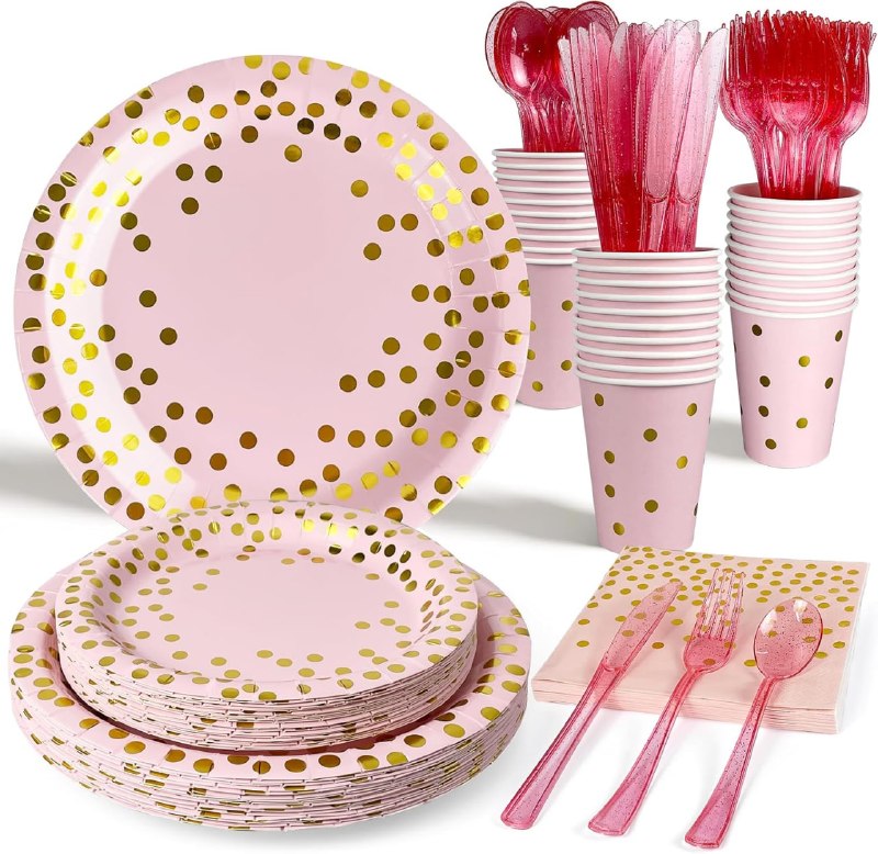 Paper Plates Disposable w/Napkins