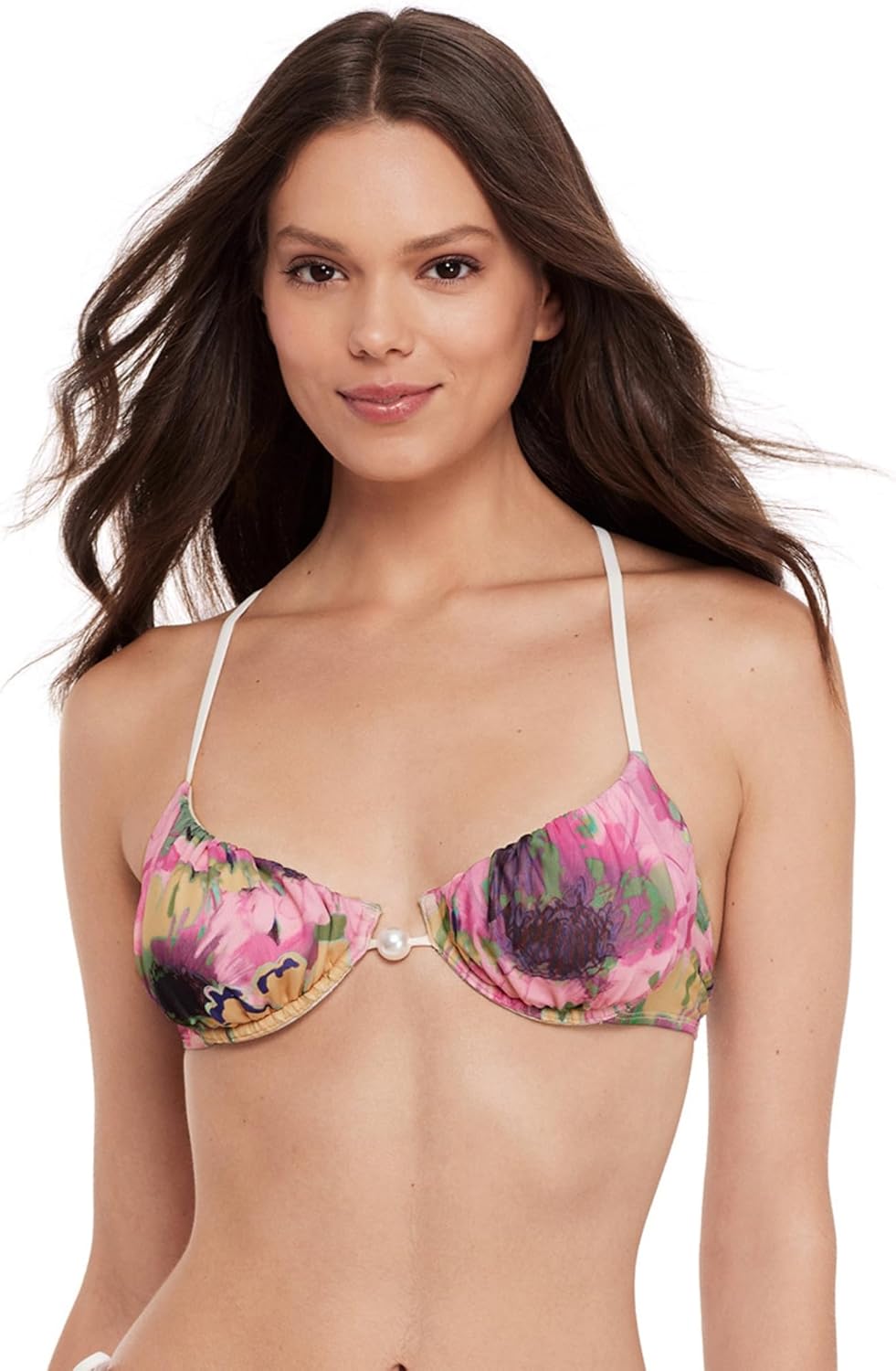 Steve Madden Women's Underwire Scoop Neck X-Back Demi Bikini Top