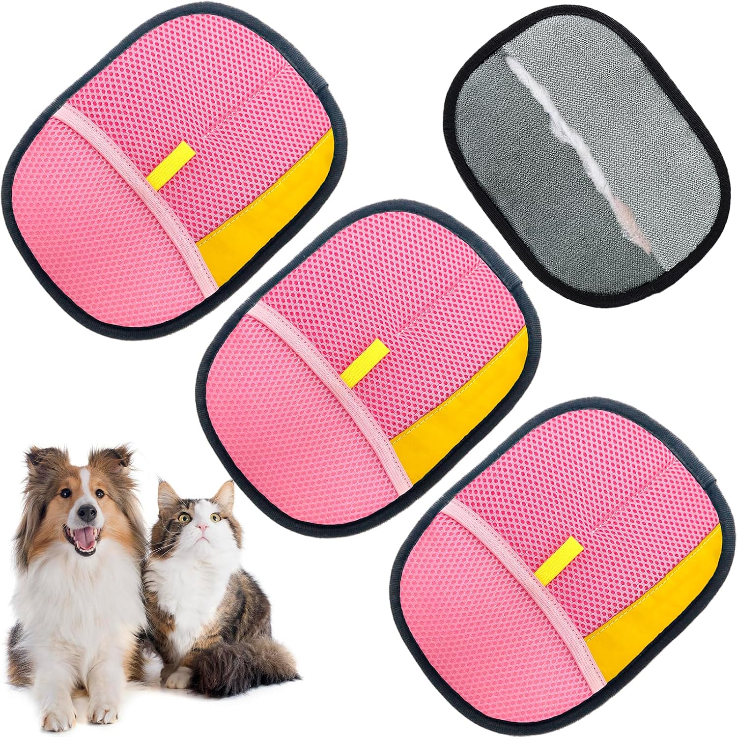 Cosyiker Pet Hair Removal Gloves (Pink