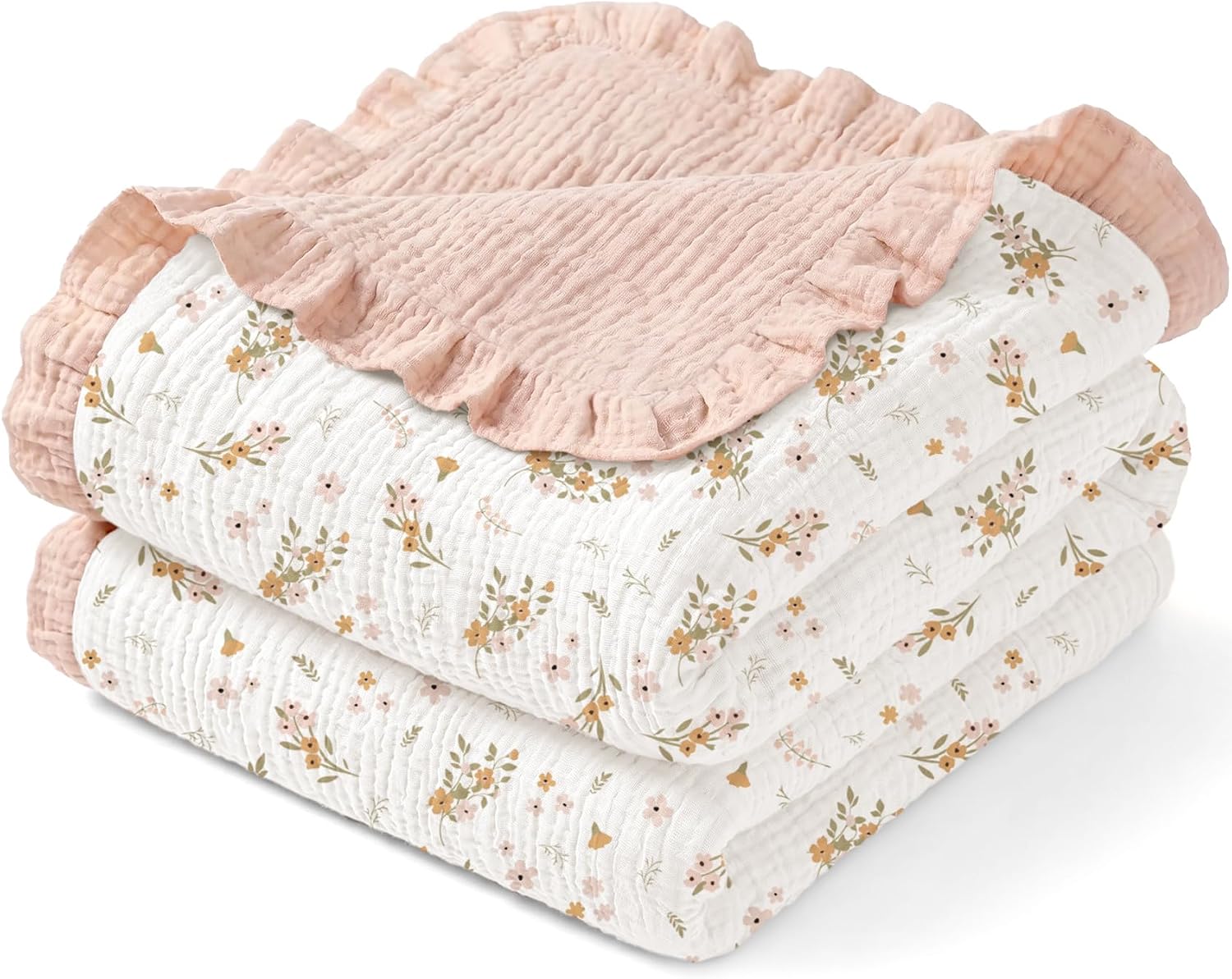 Trooer Muslin Baby Blankets (Pink