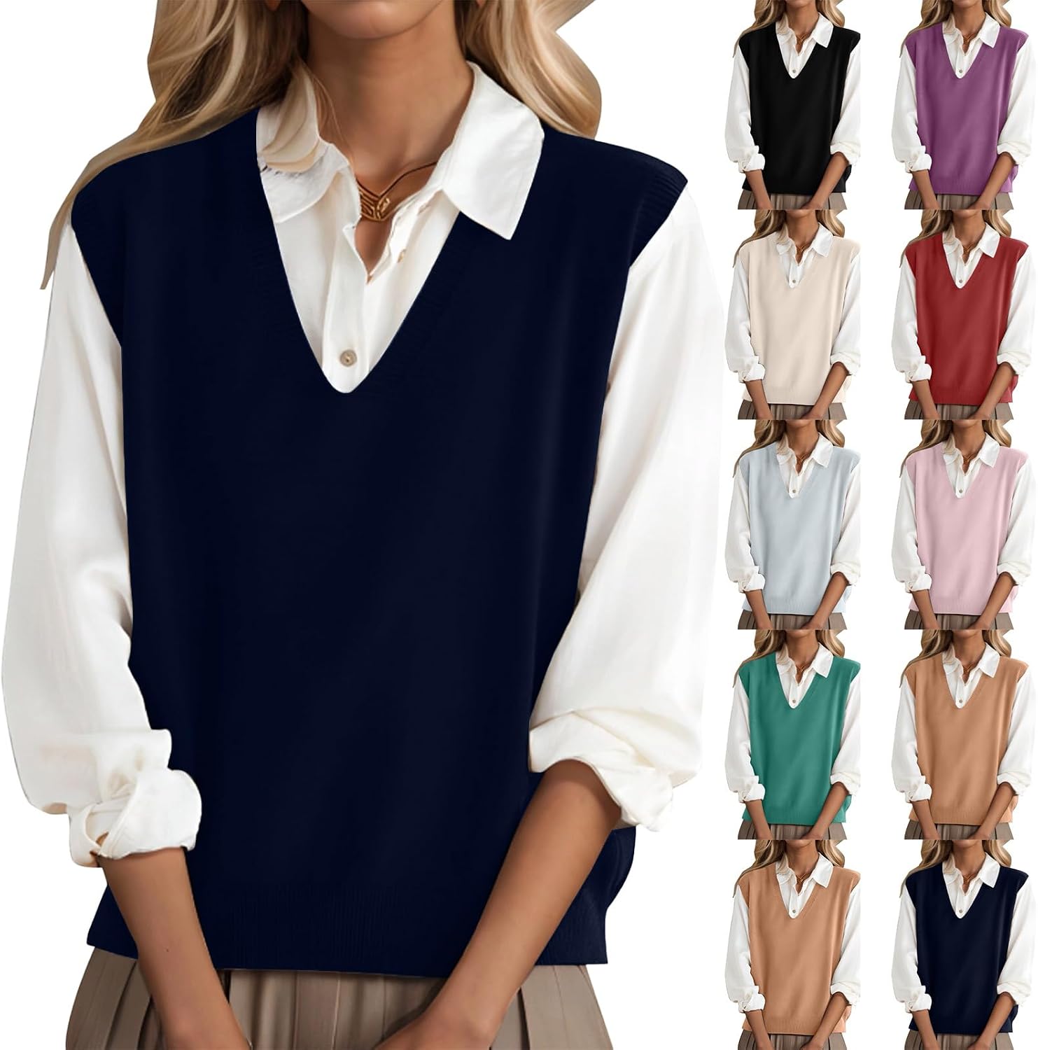Sleeveless Sweater Vests