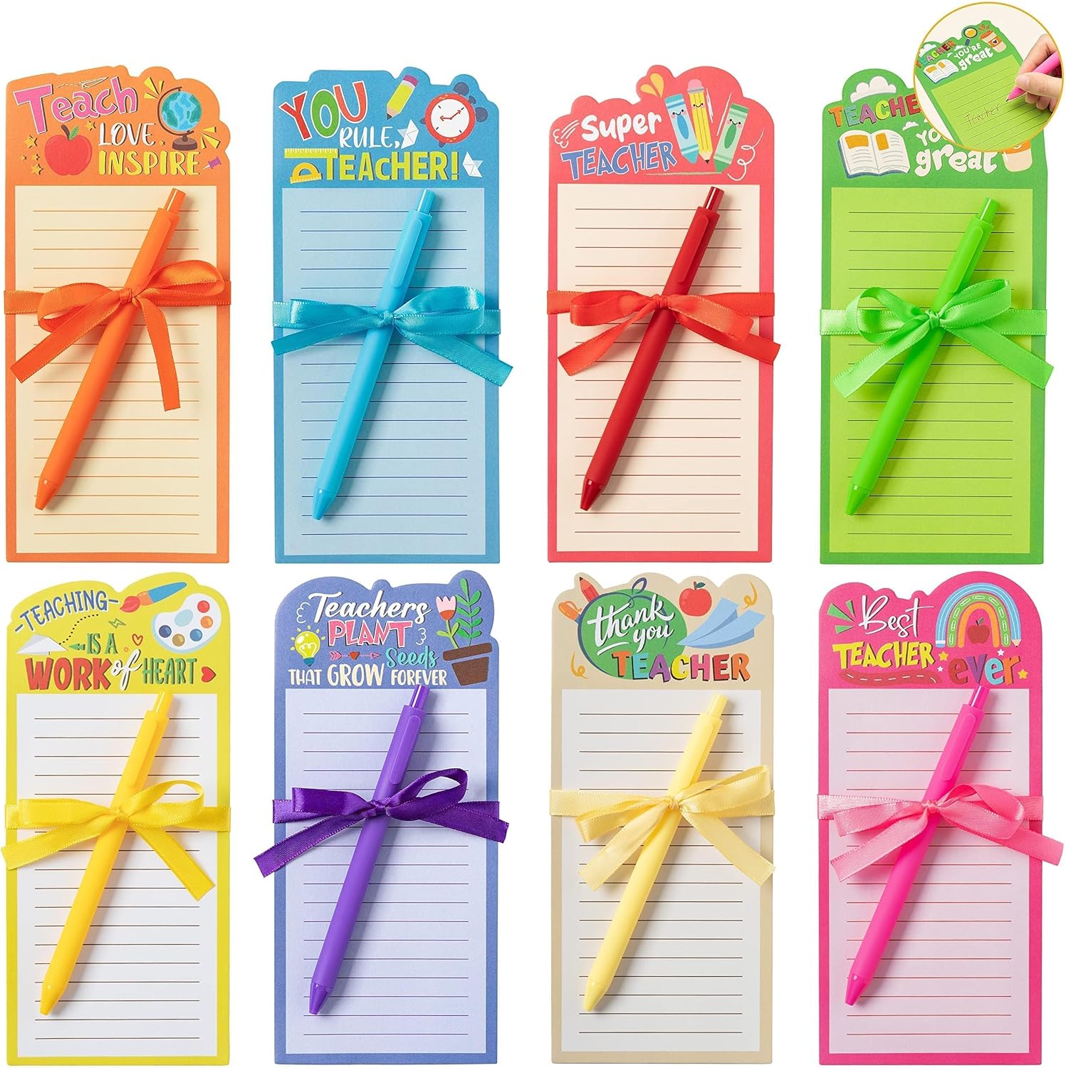 ANGOLIO Teacher Notepads with Pens