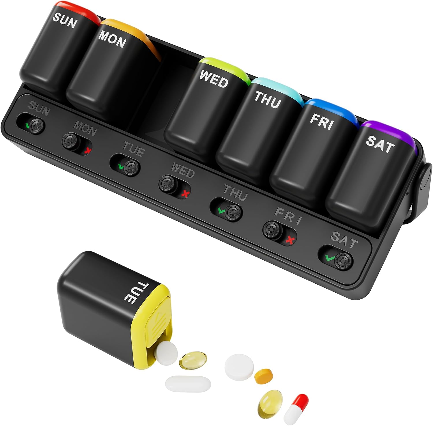Restree Weekly Pill Organizers (Black