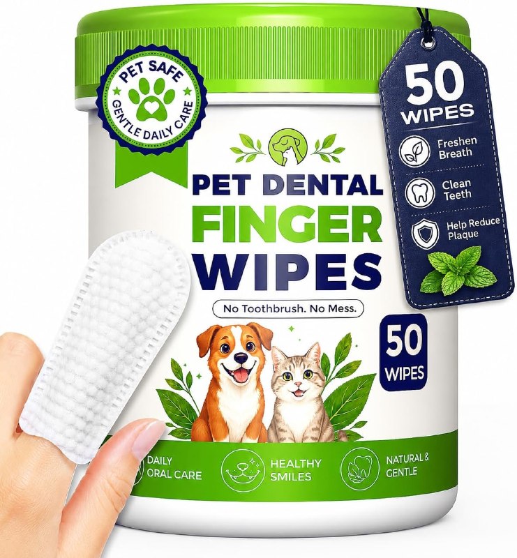 EDGEVEIL Pet Teeth Cleaning Wipes