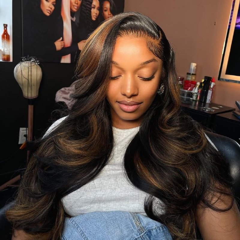 Rina Human Highlight Wigs