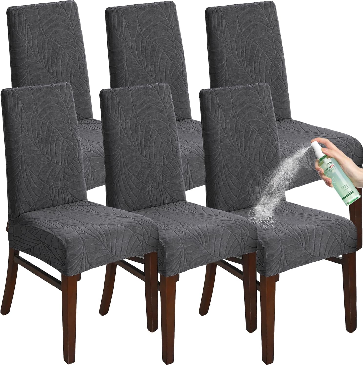 Dining Chair Covers (Dark Gray
