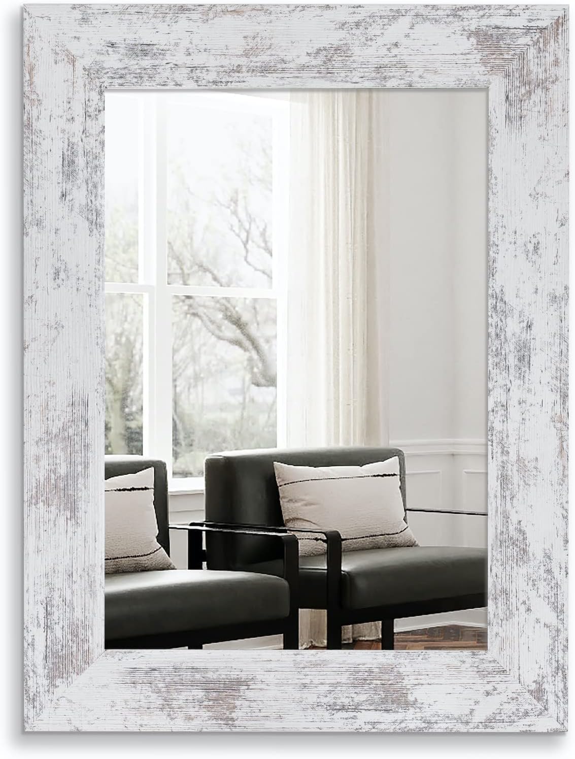 Syndra Rustic Wood Mirrors