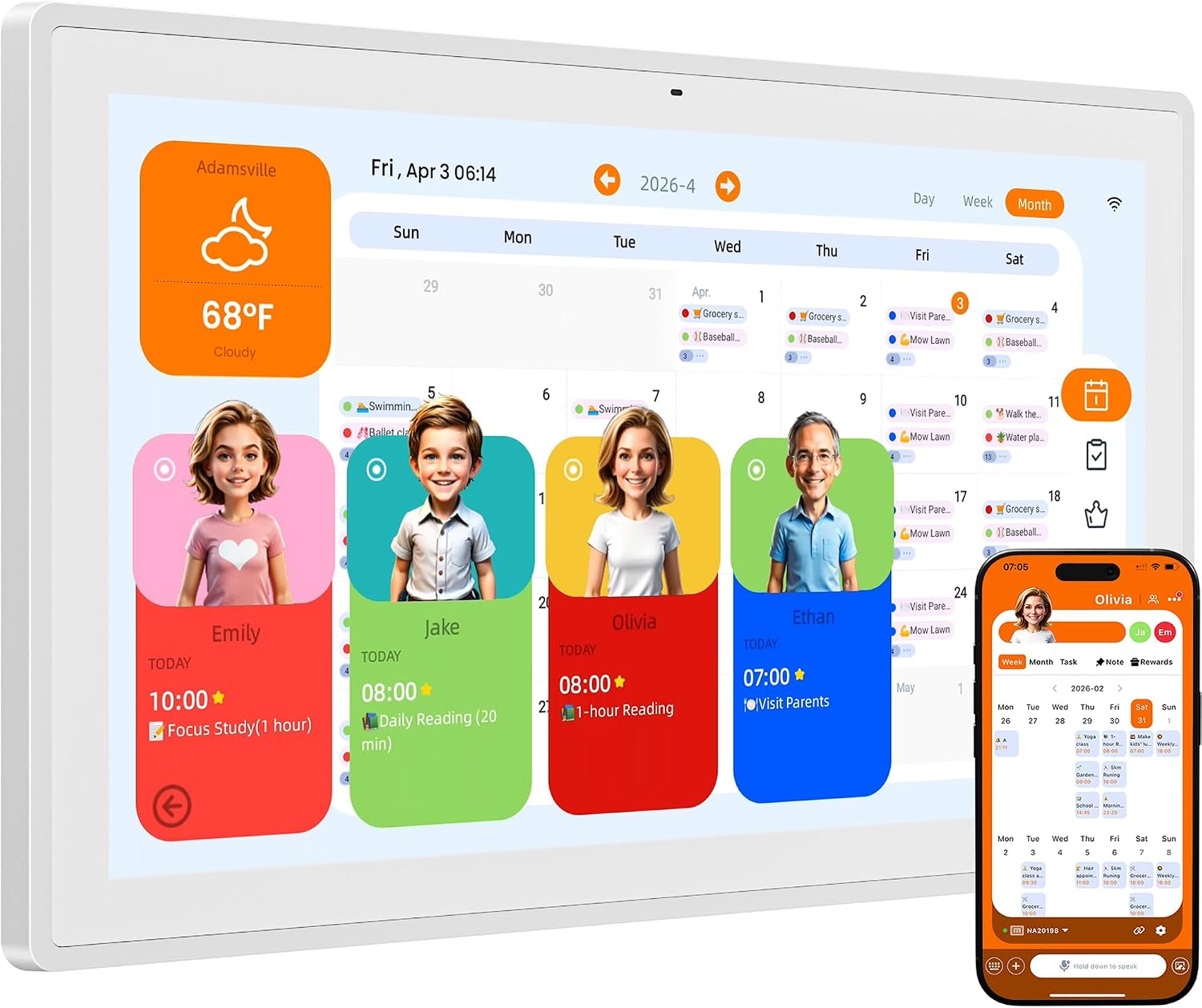 Digital Calendar Touchscreen Planners
