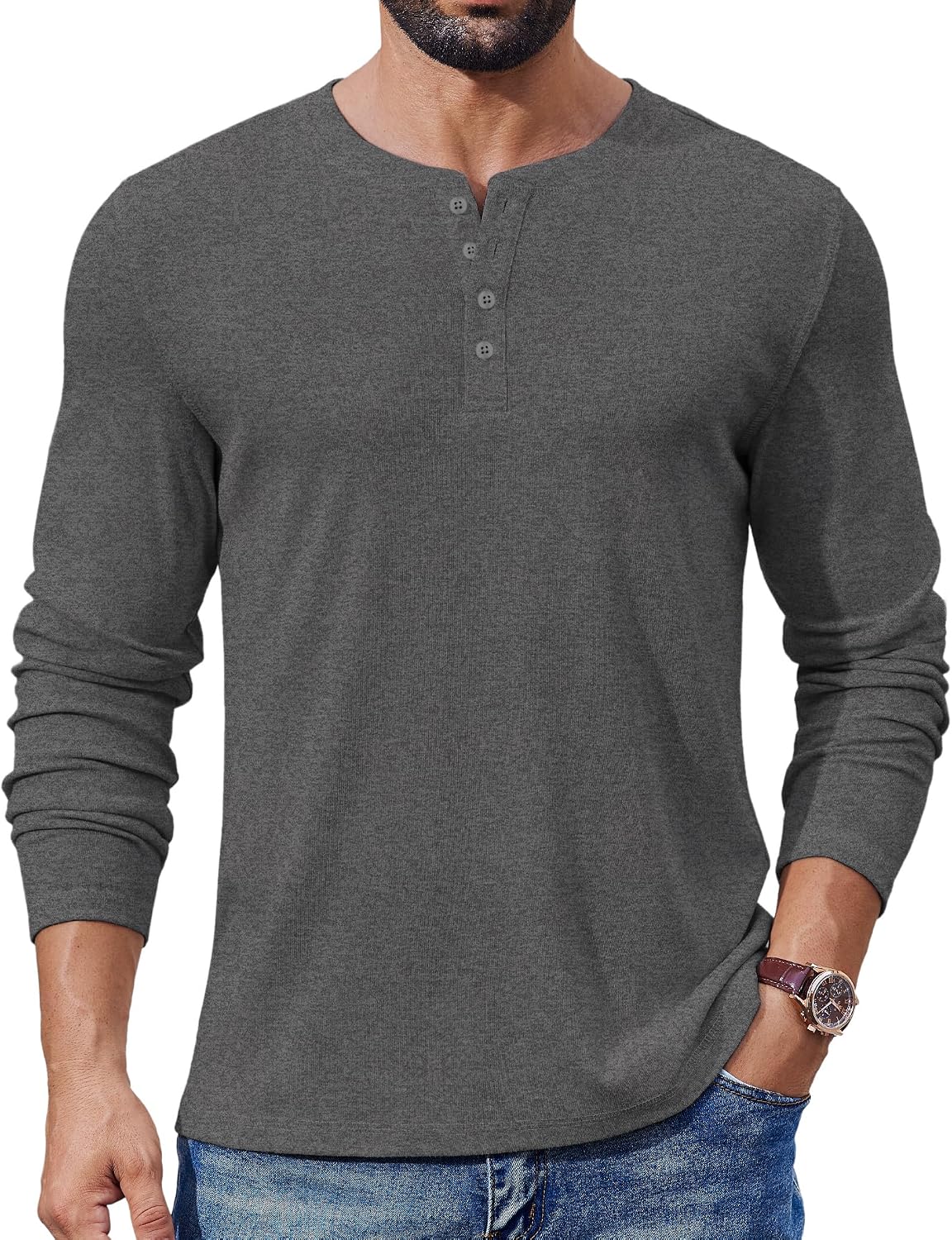 COOFANDY Mens Henley Shirts