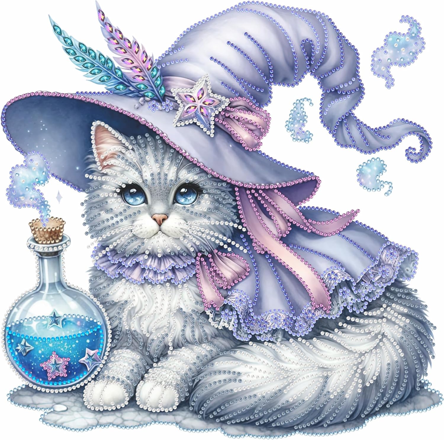 Magical Witch Kitten Diamond Paintings