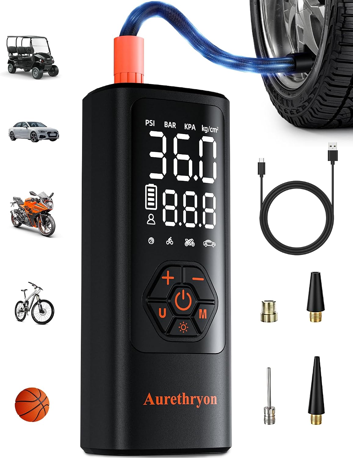 Portable Tire Inflators with Gauge