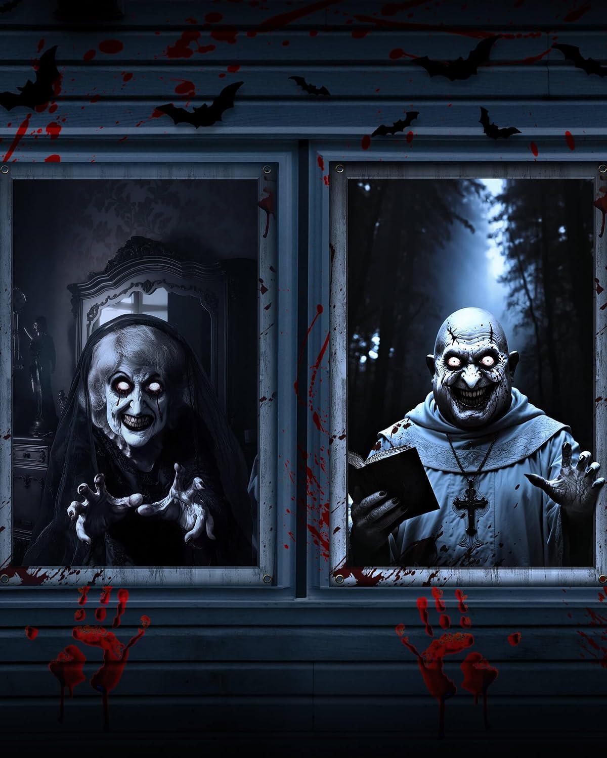 YUSPENYE Halloween Ghost Curtains
