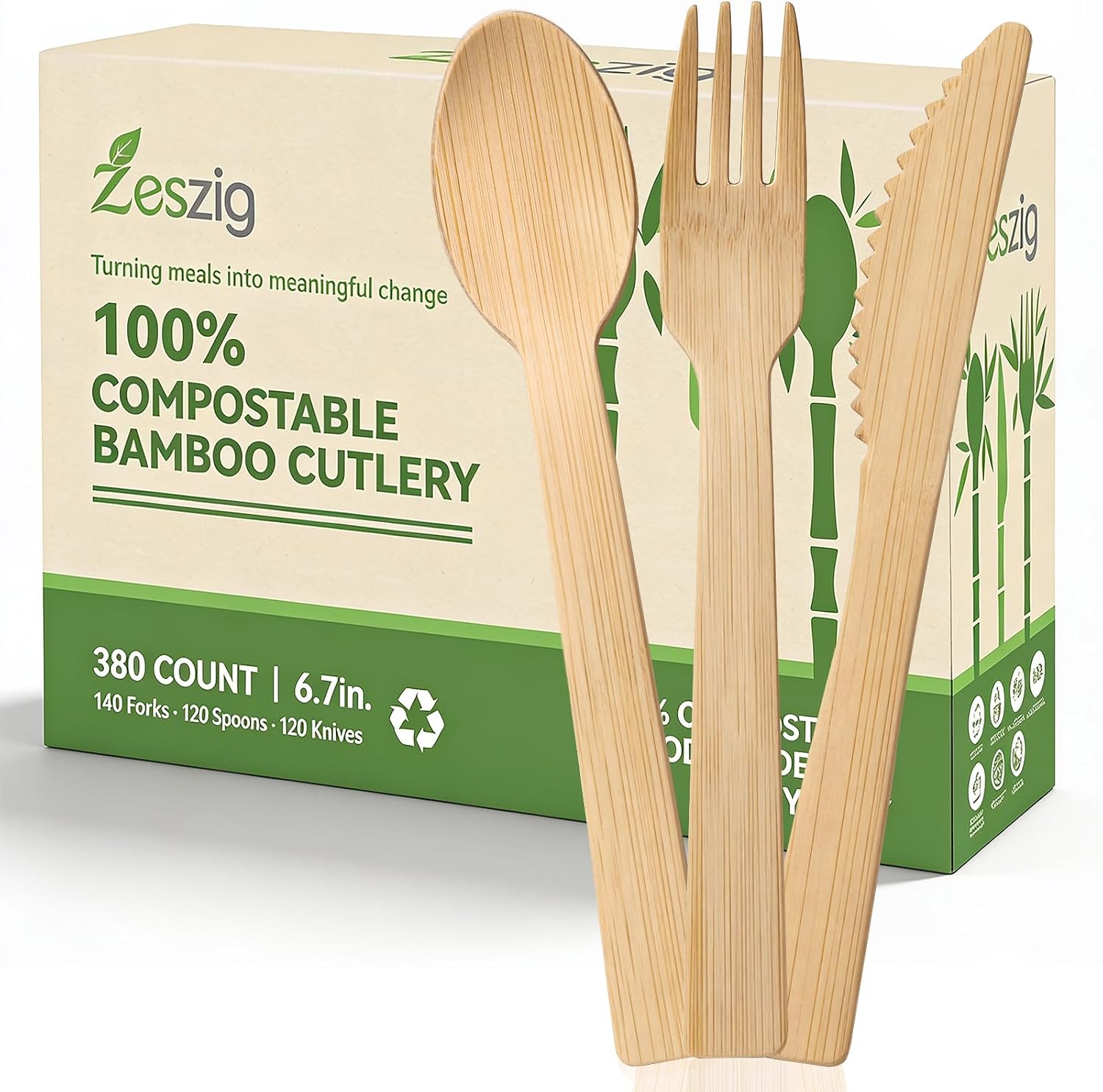 Zeszig Bamboo Utensil Sets