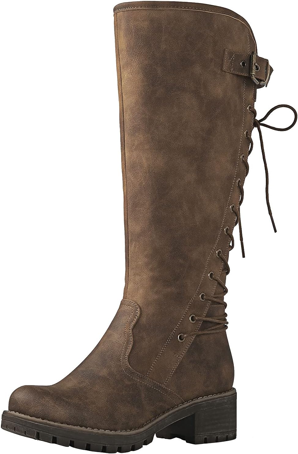 Globalwin Chunky Heel Knee High Boots