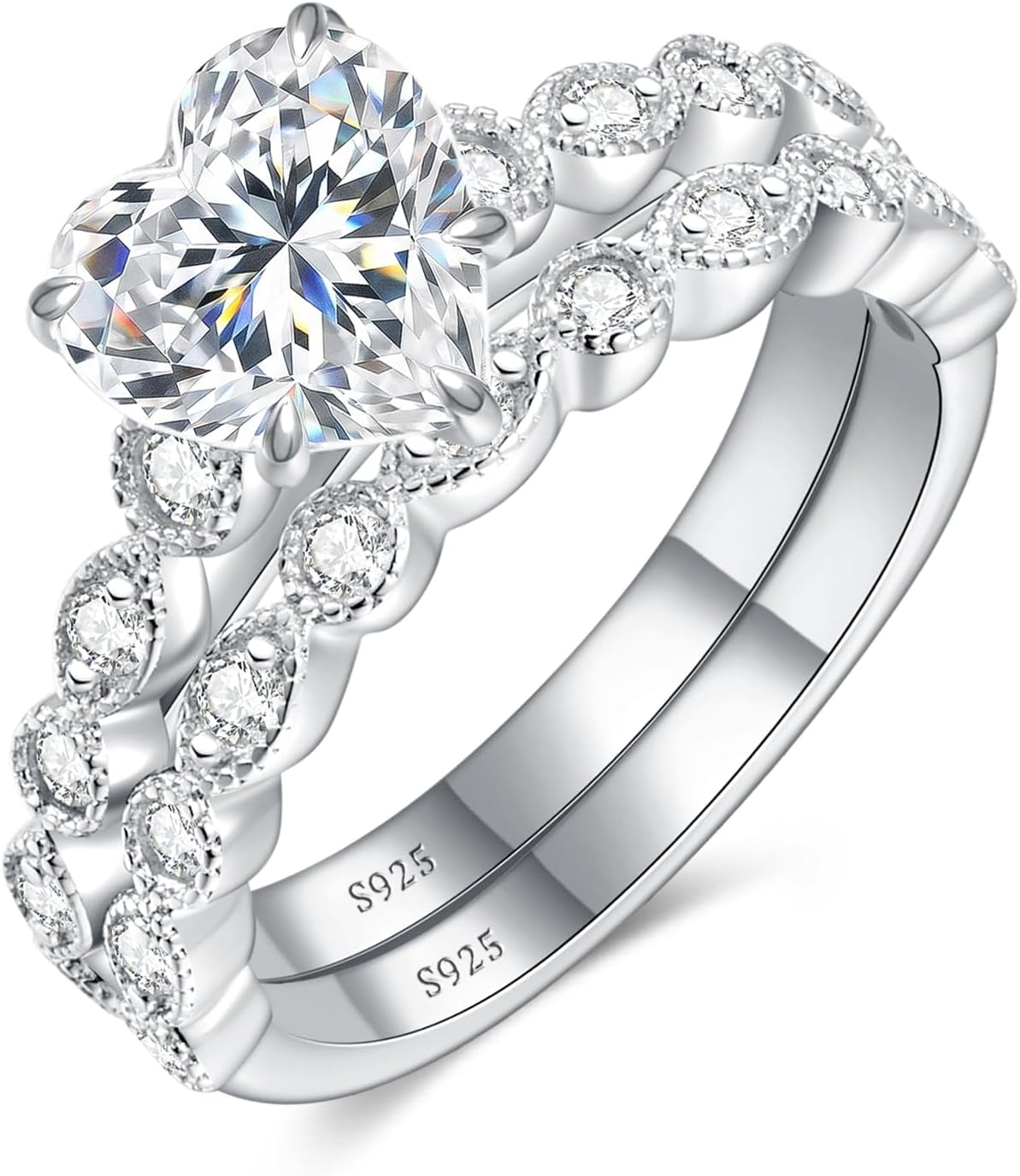 MystiqueMark Moissanite Promise Ring Sets