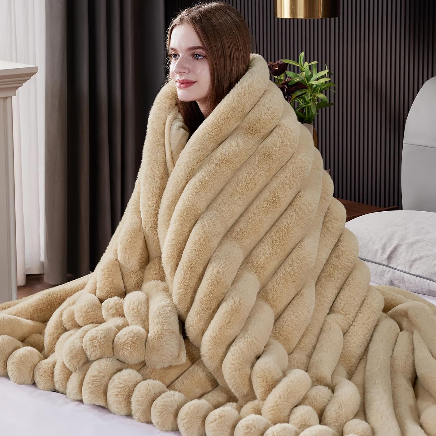 Fluffy Faux Fur Throw Blankets