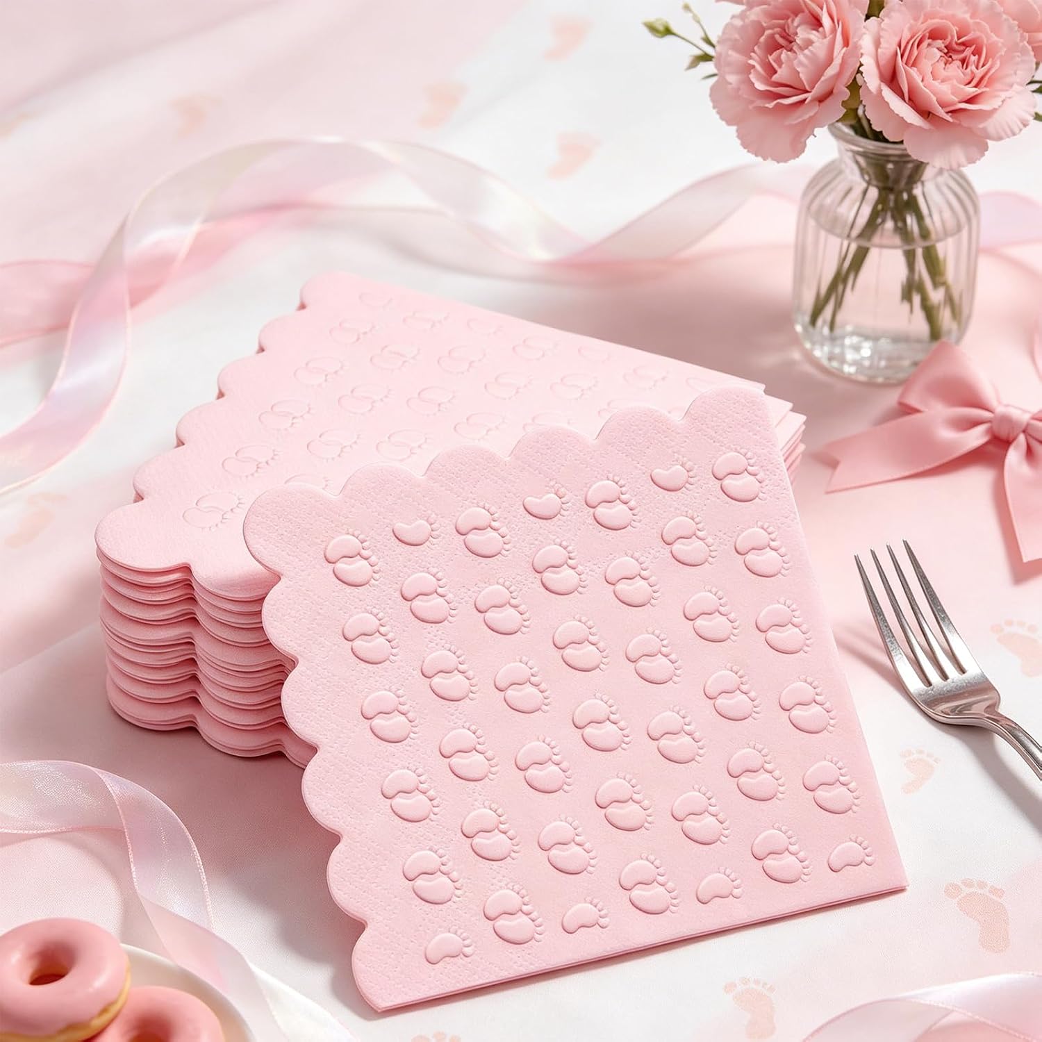 Yuboo Baby Shower Napkins (Pink