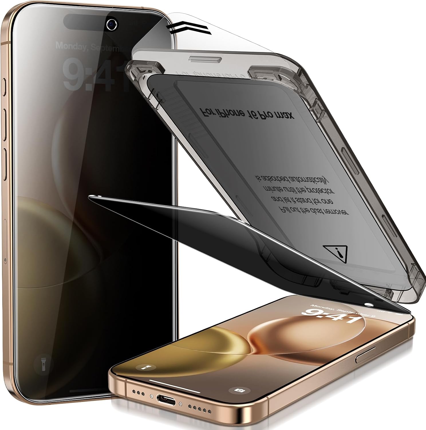 YWXTW iPhone 16 Pro Max Privacy Screen Protectors