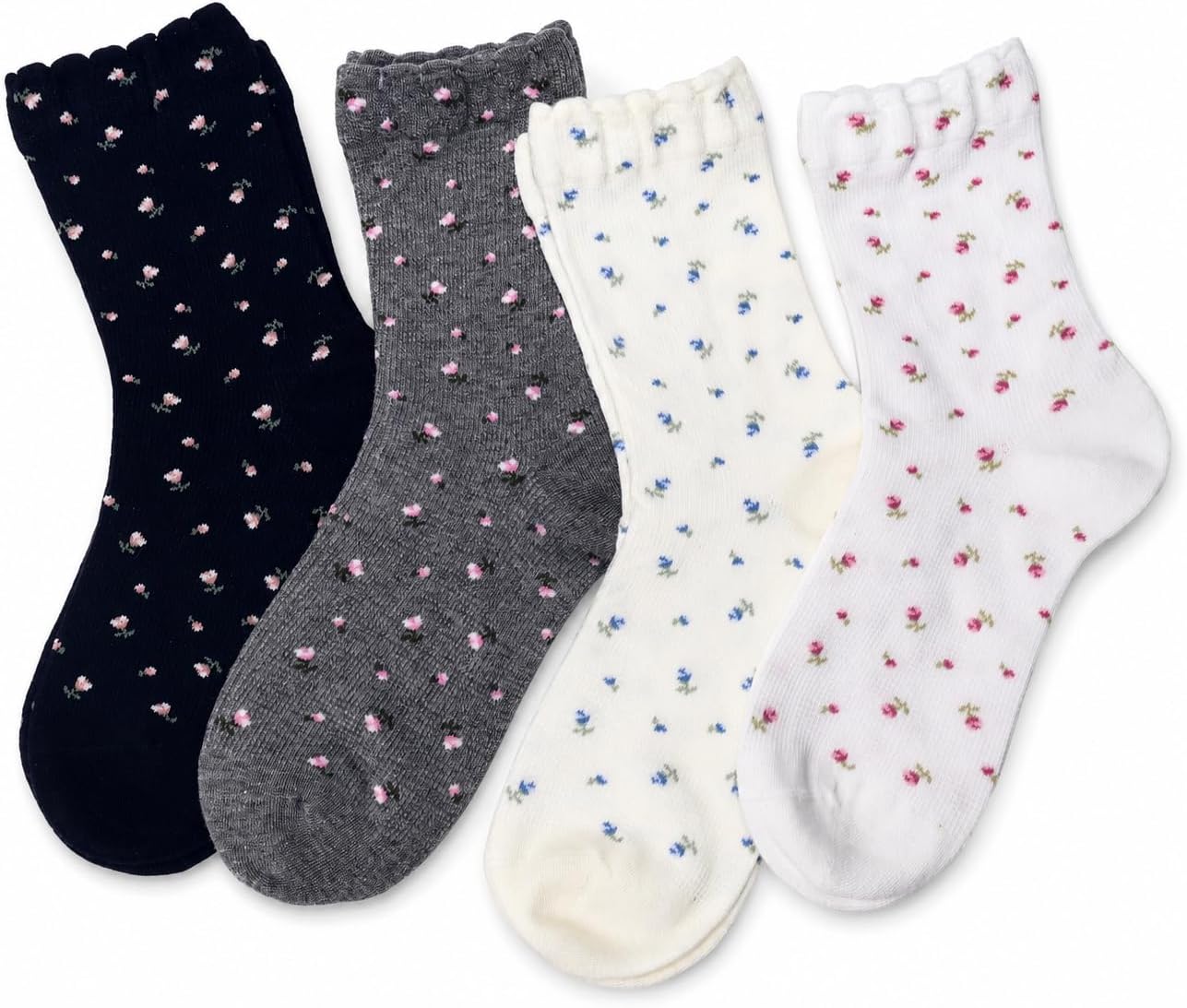 Ginmewrae Ruffle Crew Socks