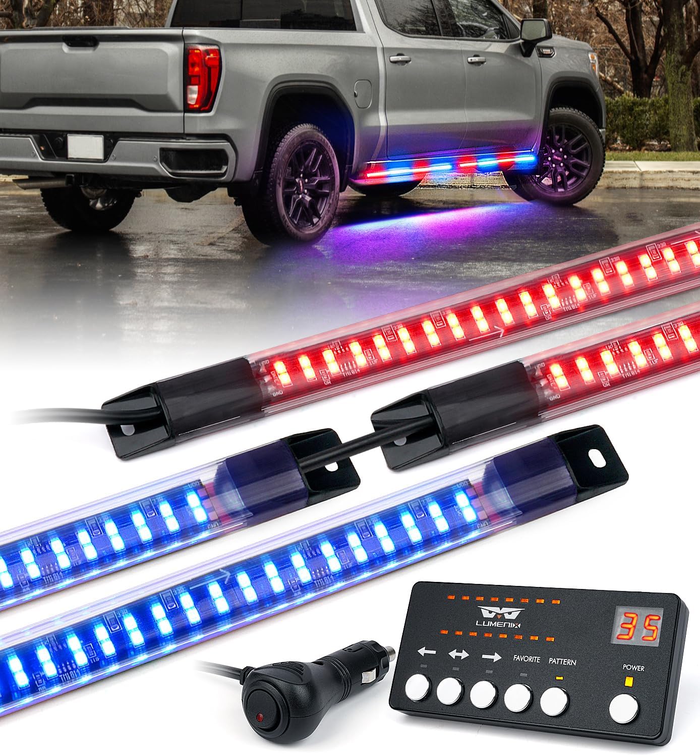 LUMENIX LED Strobe Light Bars