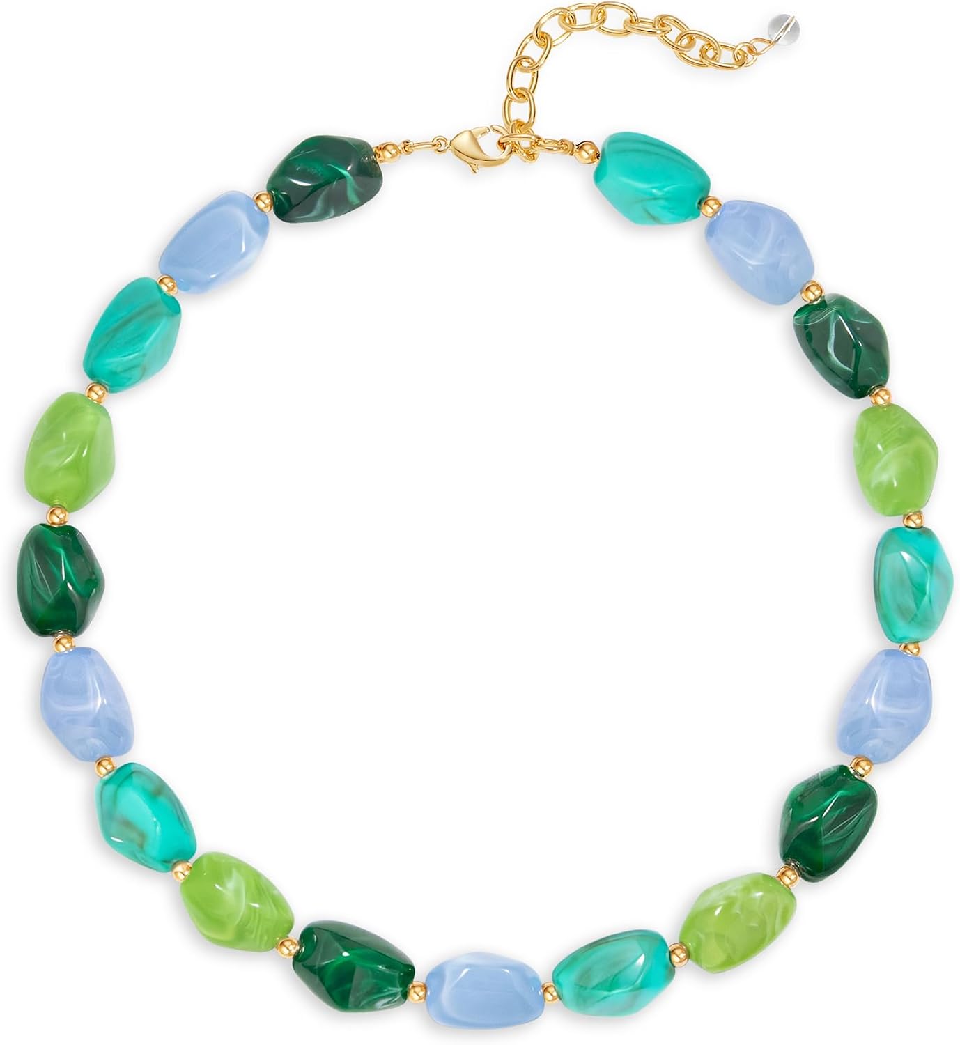 Boho Chunky Beaded Necklace for Women Vacation Jewelry