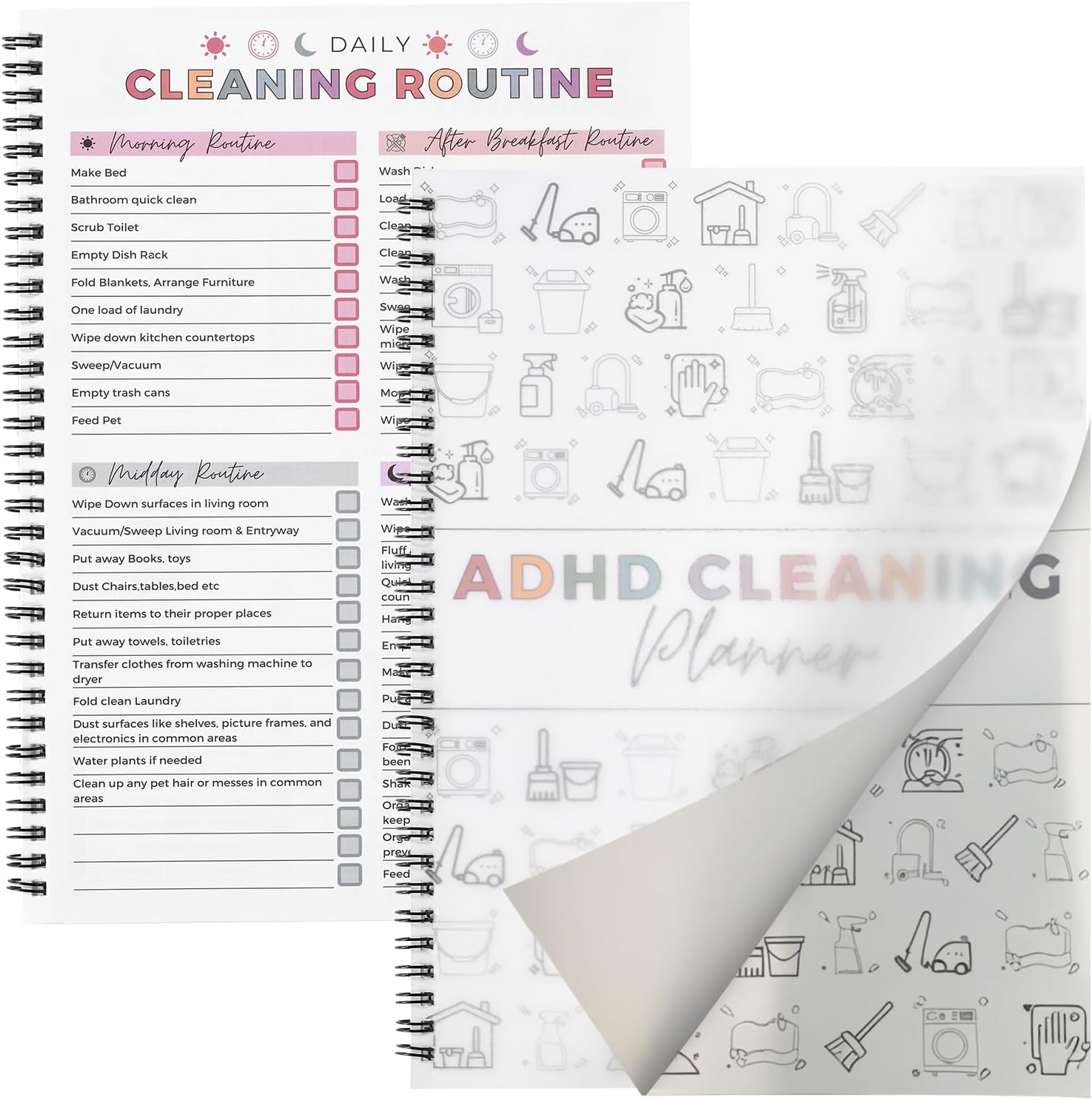 ADHD Cleaning Planners