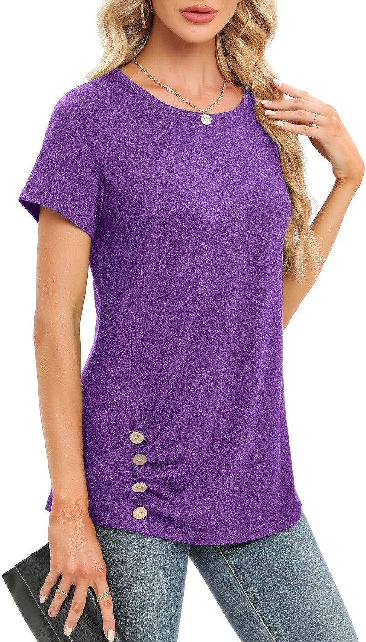 MOQIVGI Short Sleeve Tops
