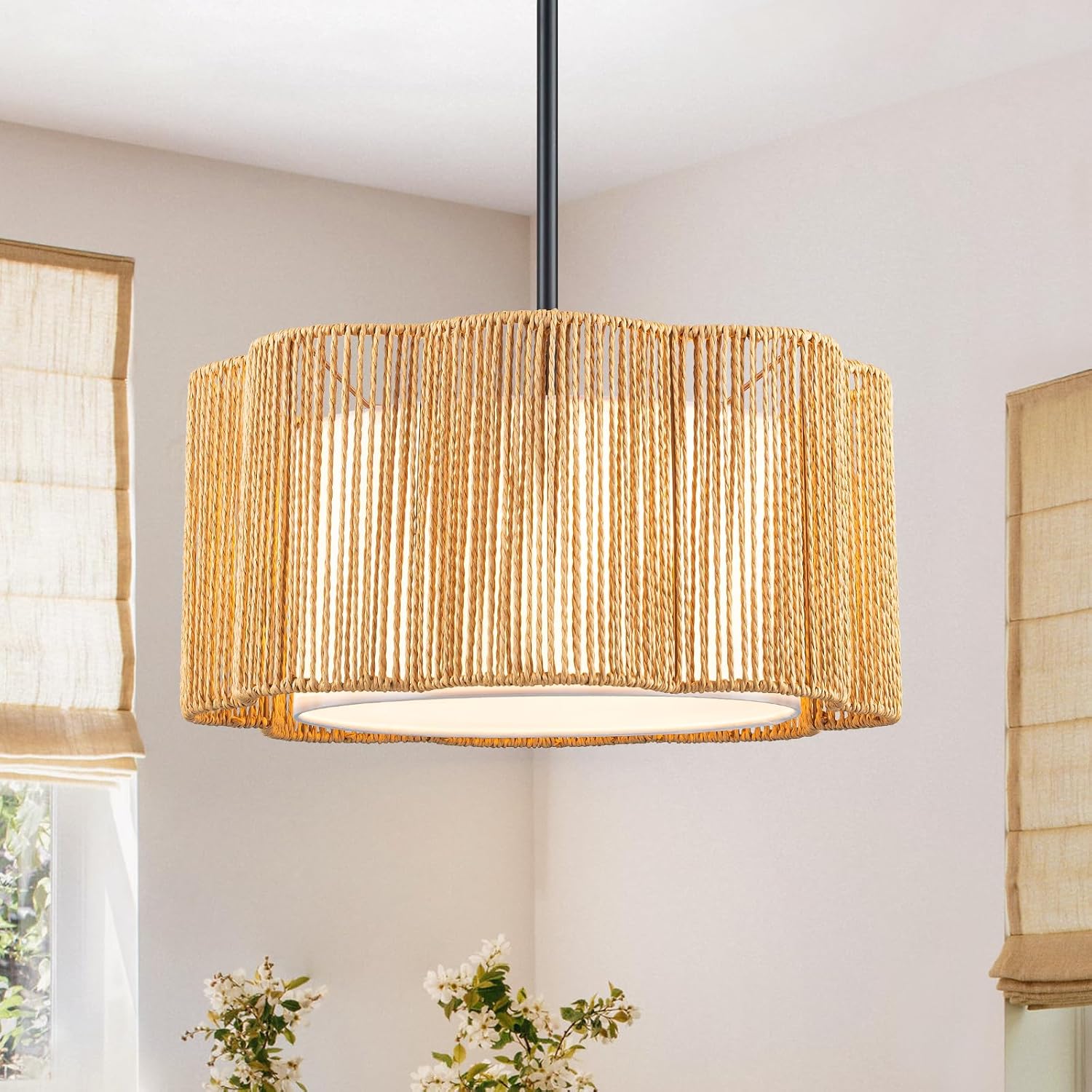 Zicbol Boho Rattan Chandeliers