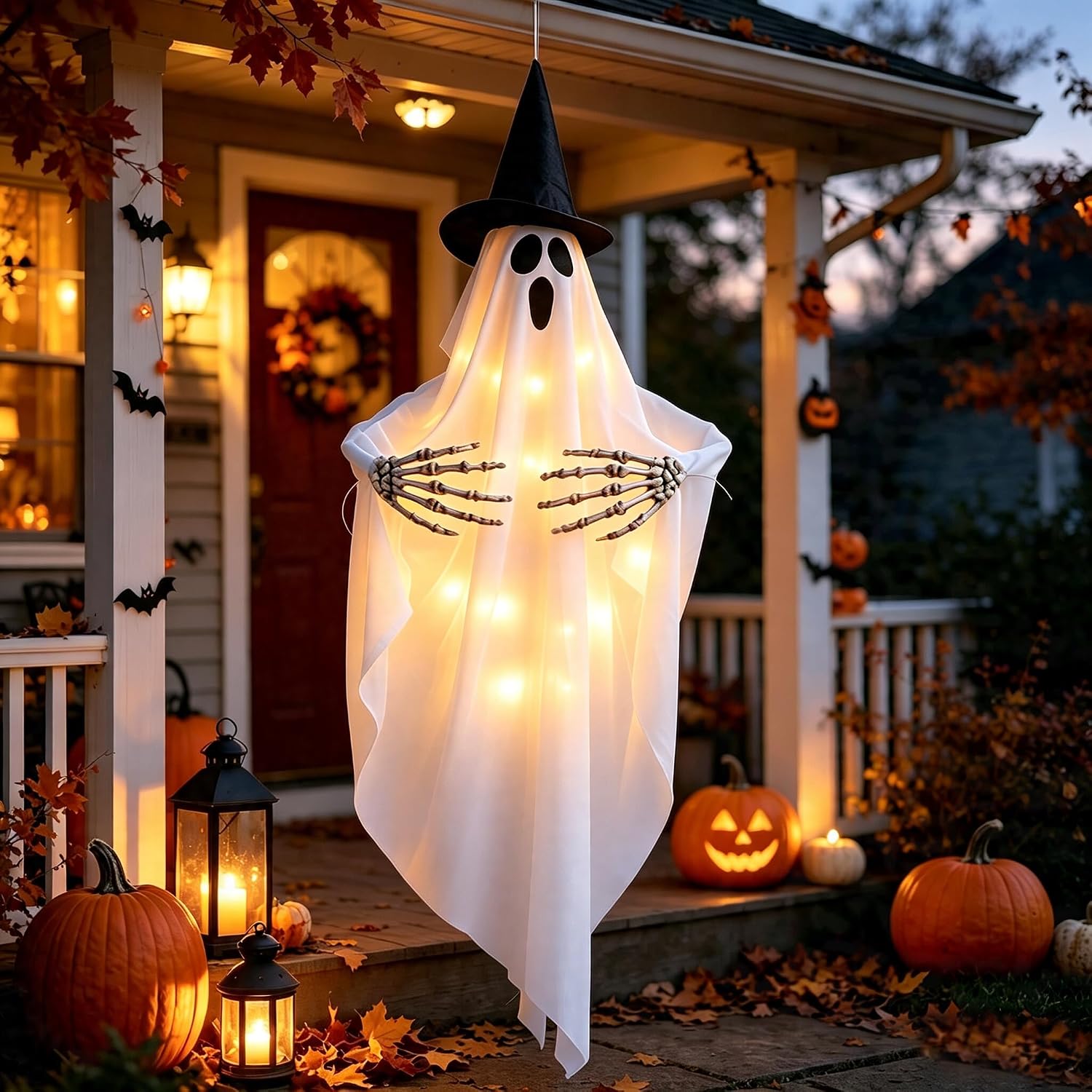 Light-Up Halloween Ghost Decorations