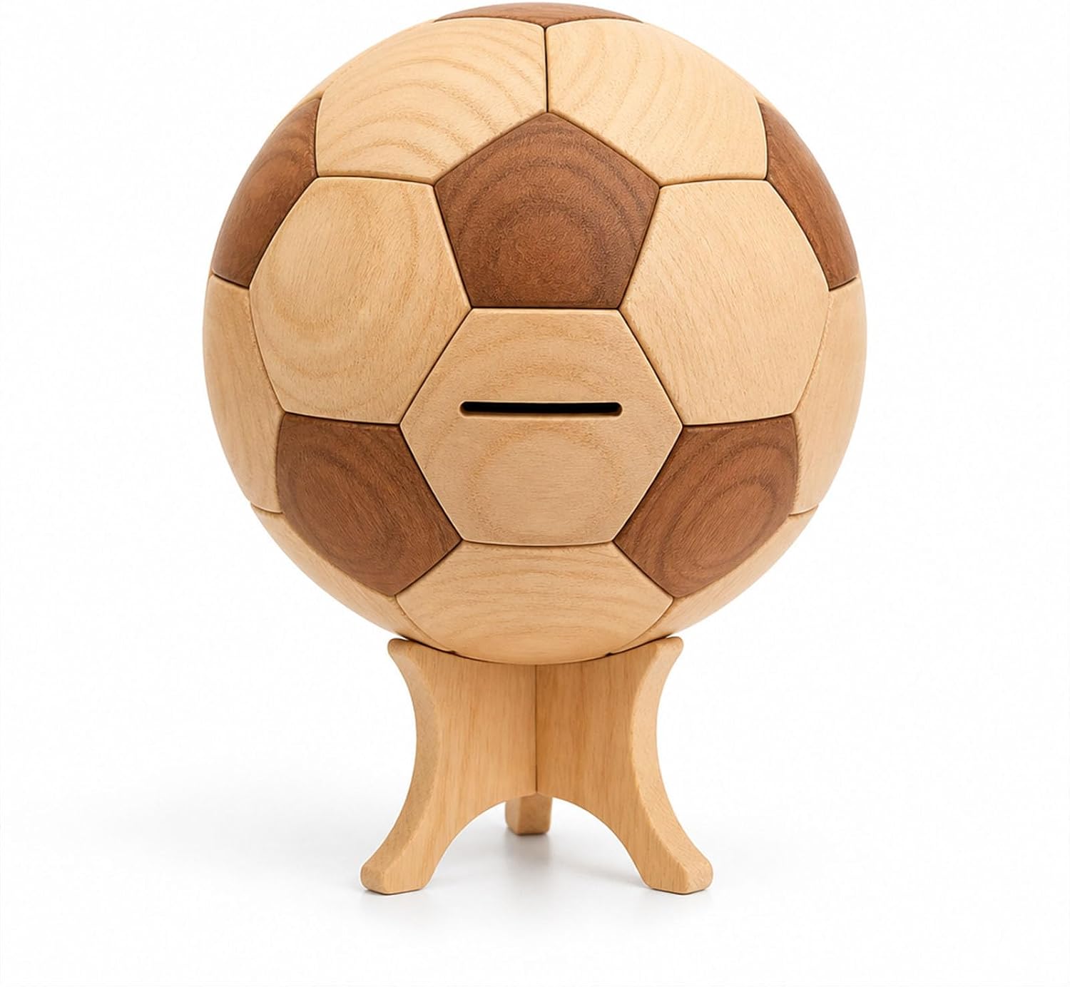 InchUp Wooden Soccer Ball Piggy Banks