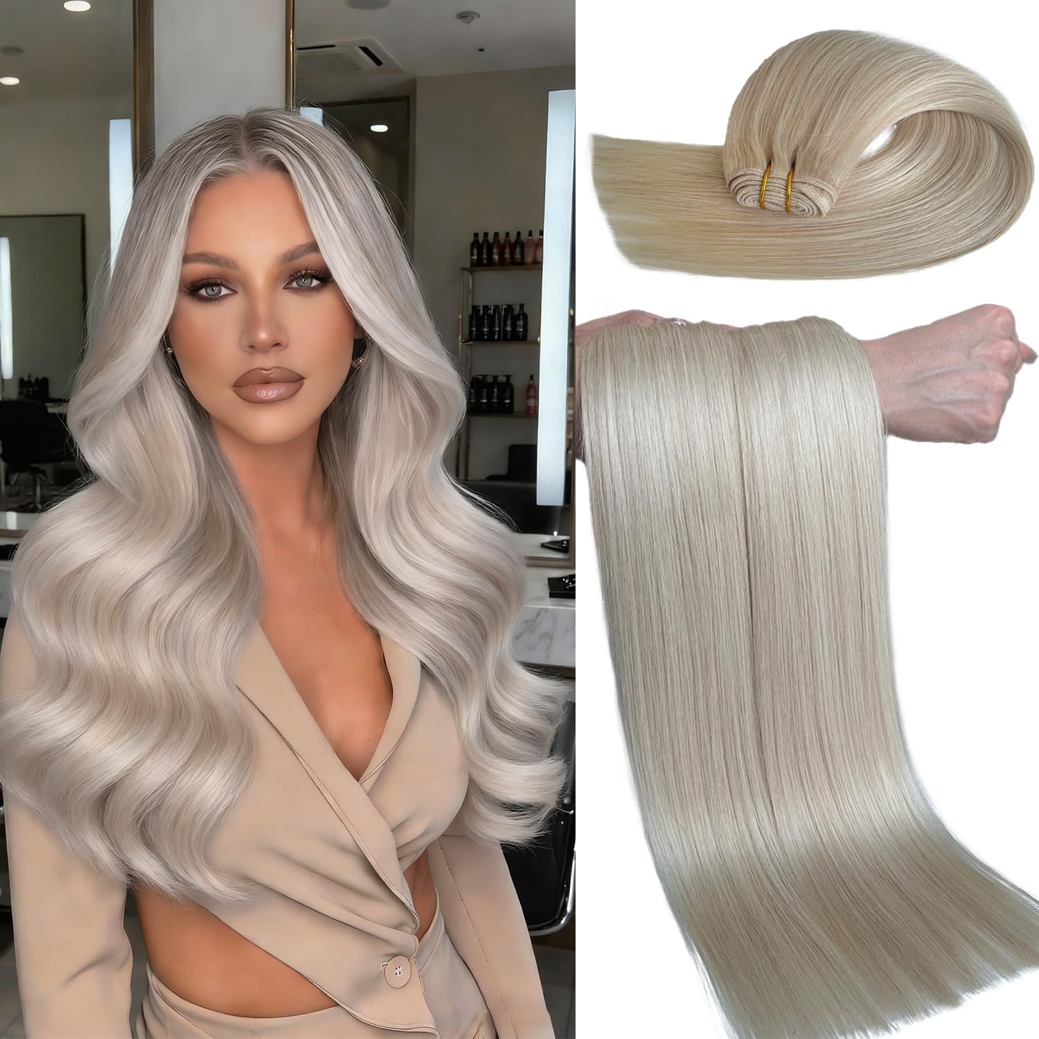 Platinum Blonde Hair Extensions