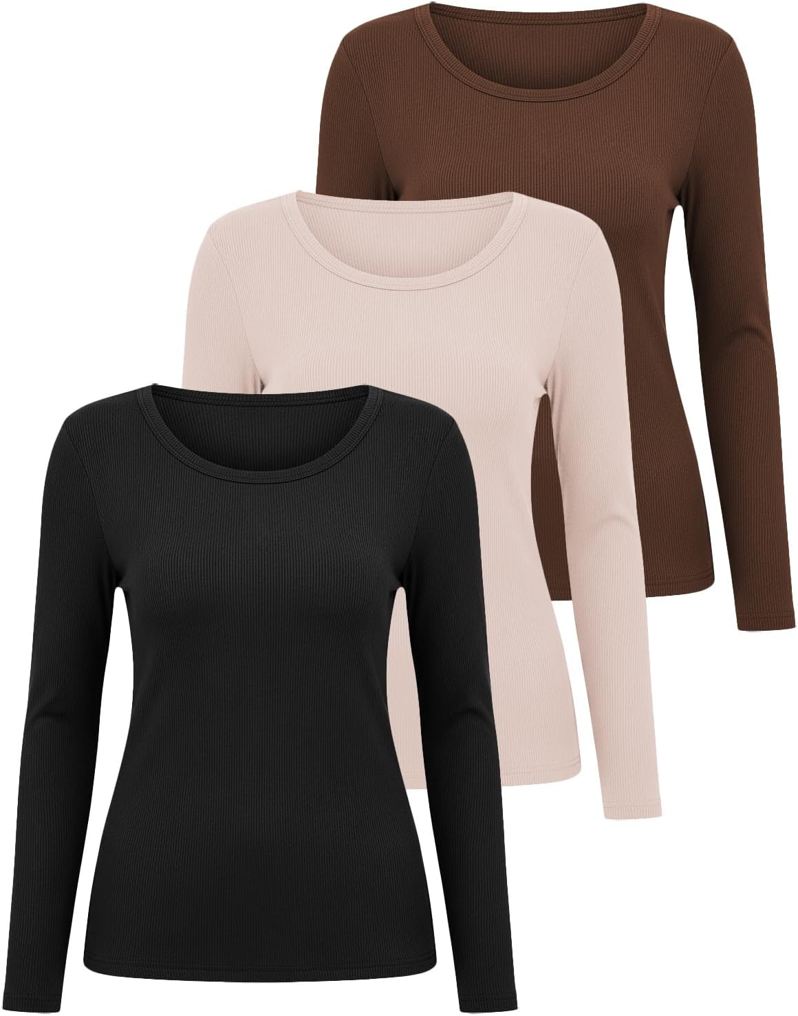 Women's Long Sleeve Ribbed Tops