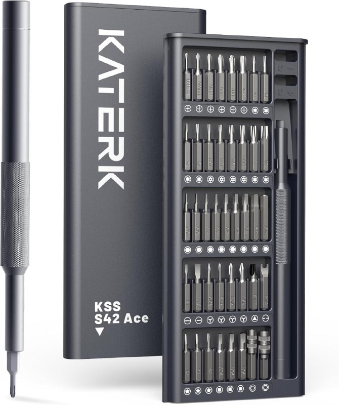 PR!CE DROP UNDER 8 ( ) KATERK 42-in-1 Mini Screwdriver Set - Precision Small Magnetic Screwdriver Set Repair Tool Kit for Phone, Computer, Watch, Laptop, Macbook, Ring Doorbell, Eyeglass, Electronic, Screw Driver