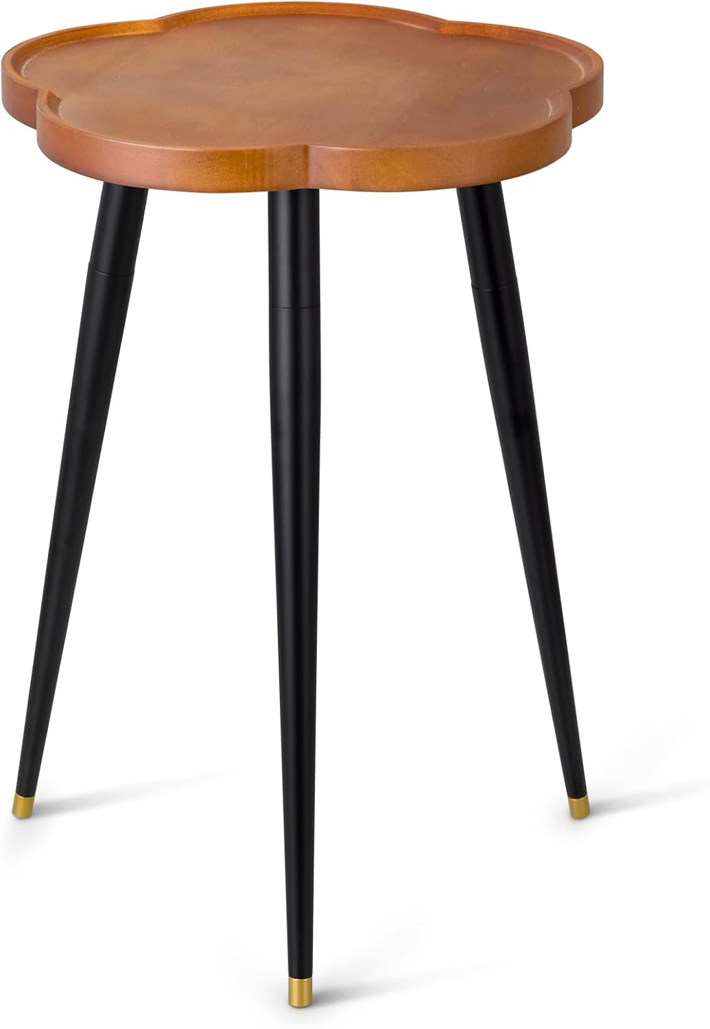 KINNARY Plant Stand Indoor, Wood Plant Table Plant Holder with Raised Design,Heavy Duty Metal Flower Pot Stand, Mid Century Modern Home Decor Small Side End Table(Clr.1-Flower 16" H)