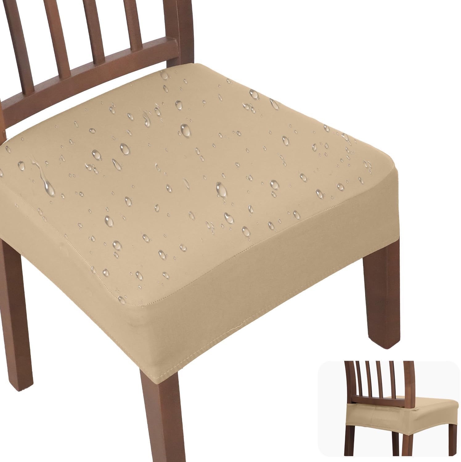 JQinHome Waterproof Dining Chair Seat Covers