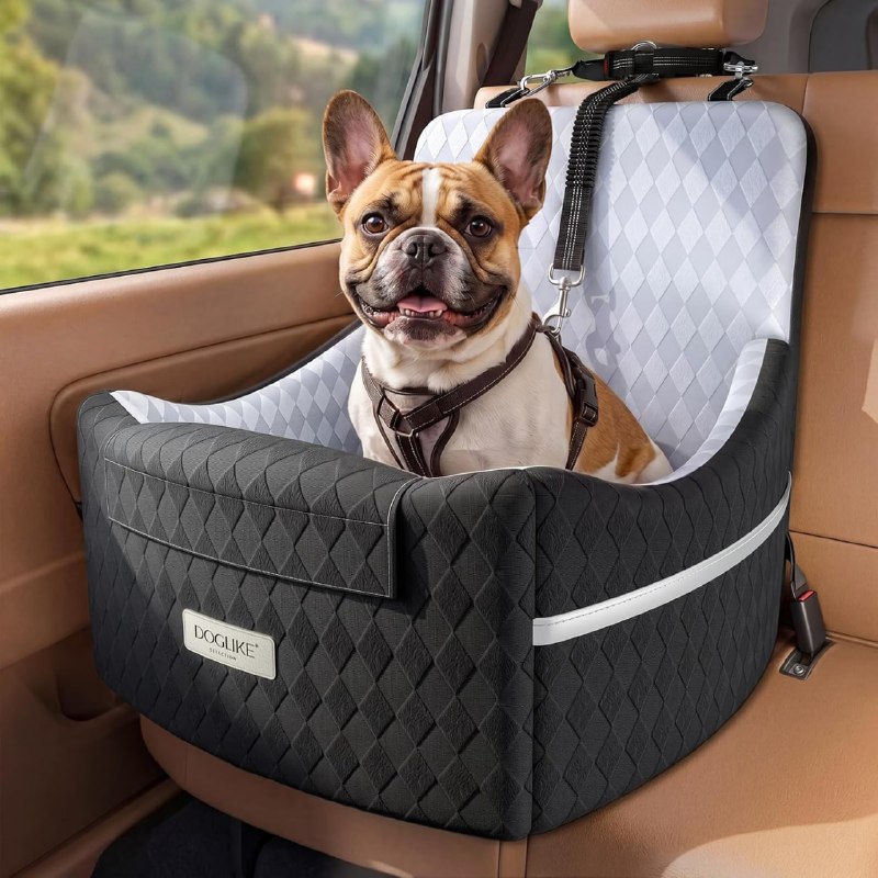 PR!CE DROP ( ) Elevated Dog Car Seat Booster for Small/Medium Dogs up to 35 lbs