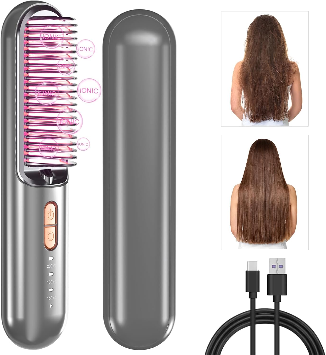 Arlide Cordless Hair Straightener Brushes