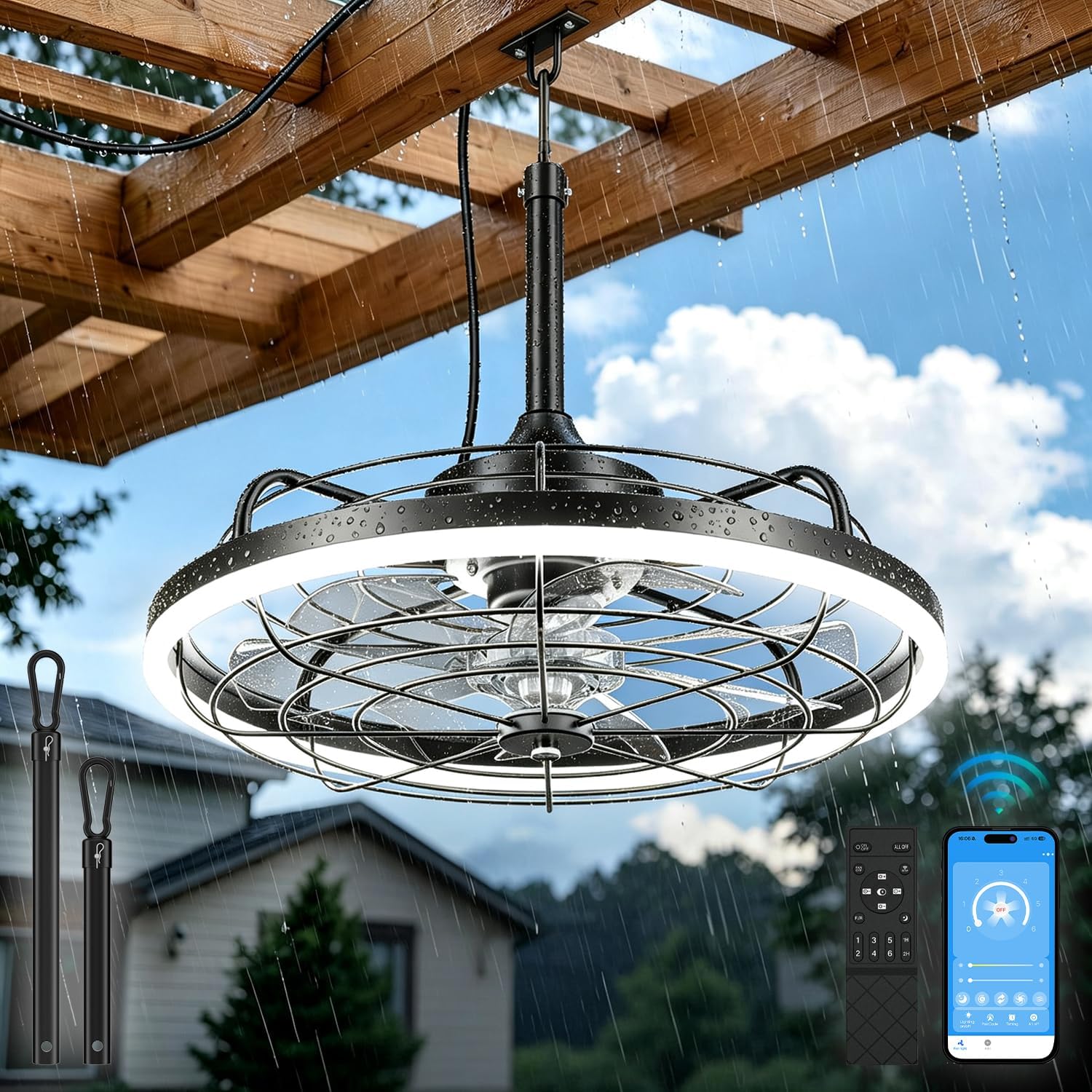 Outdoor Ceiling Fans with Light