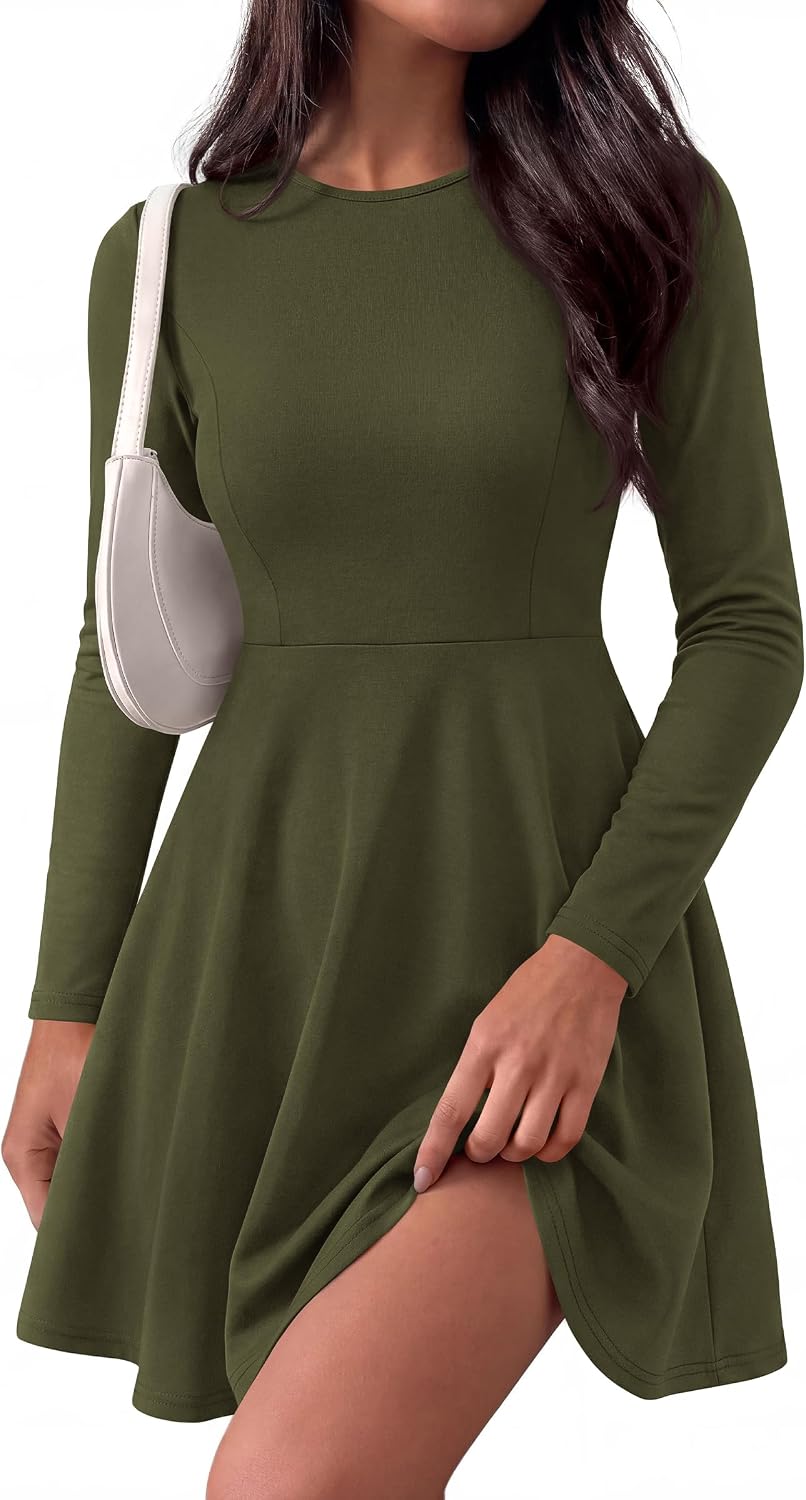 PRETTYGARDEN Long Sleeve Mini Dresses