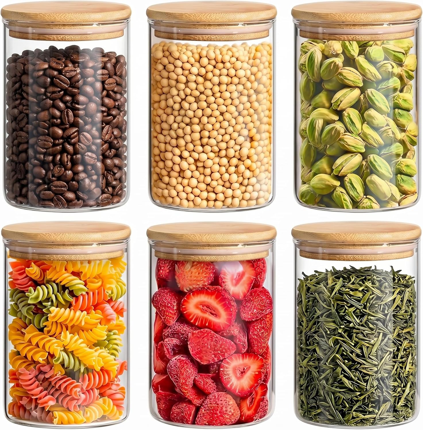 AISHINE Glass Jars (6-Pack