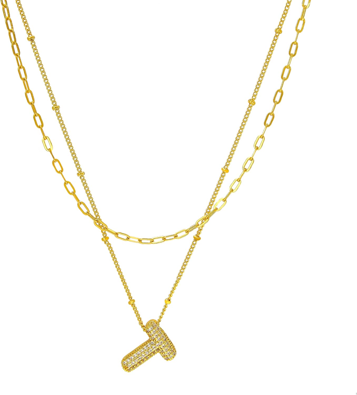 Tasunom Letter T Necklaces