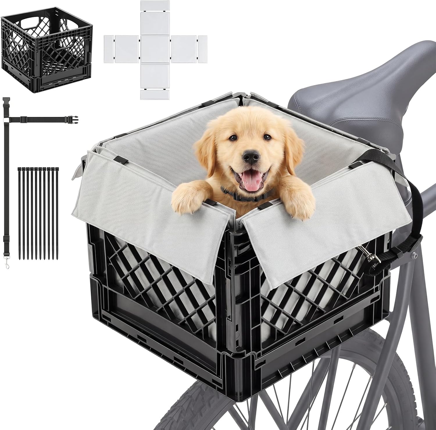 Pet Bike Baskets for Small Dogs