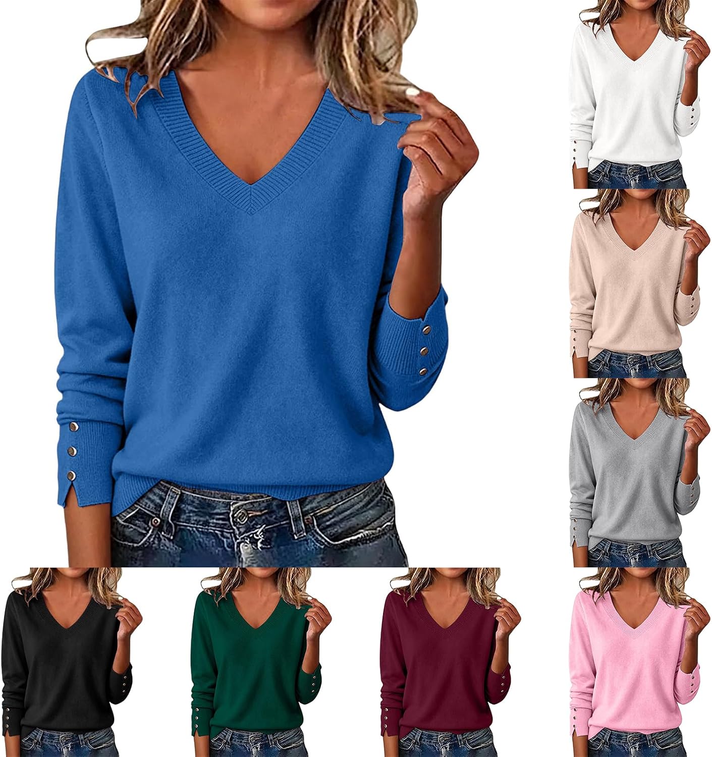 Women's V Neck Sweaters