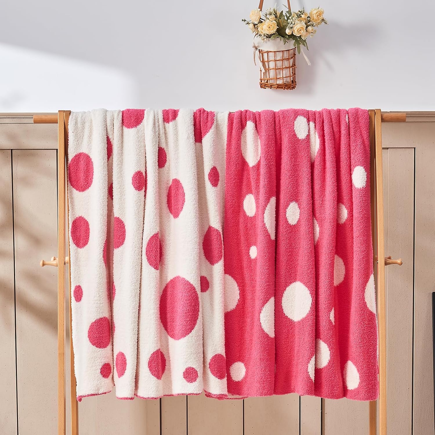 Douceur Reversible Knitted Throw Blankets | Home & Kitchen