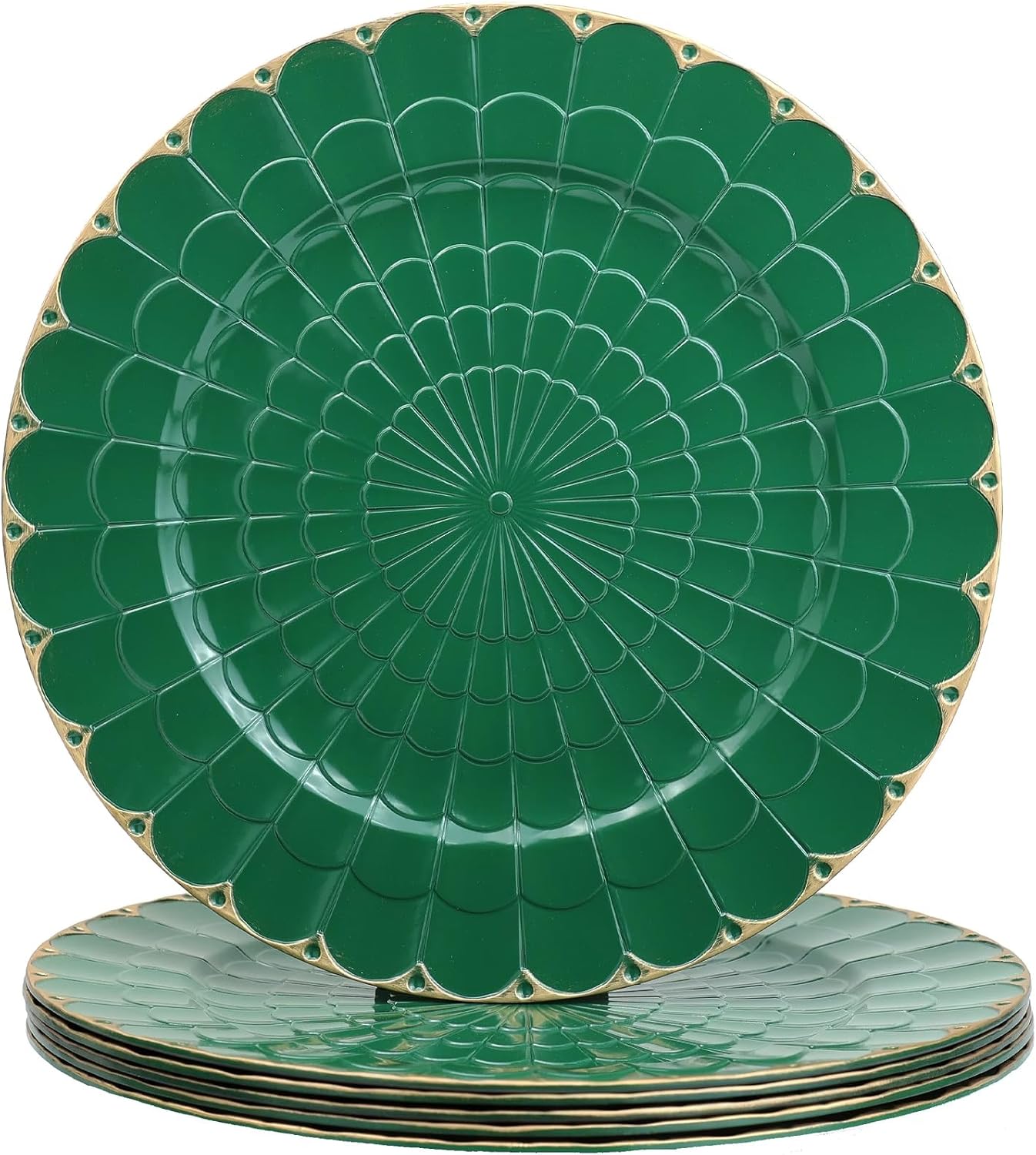 Omuriko Green Charger Plates