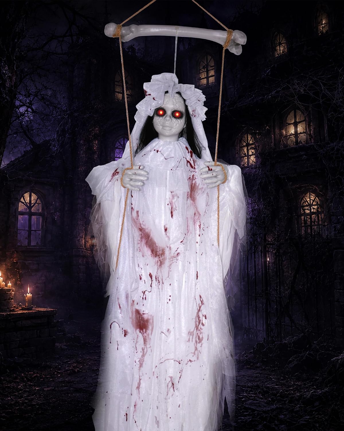 56" Swinging Ghost Girl Props