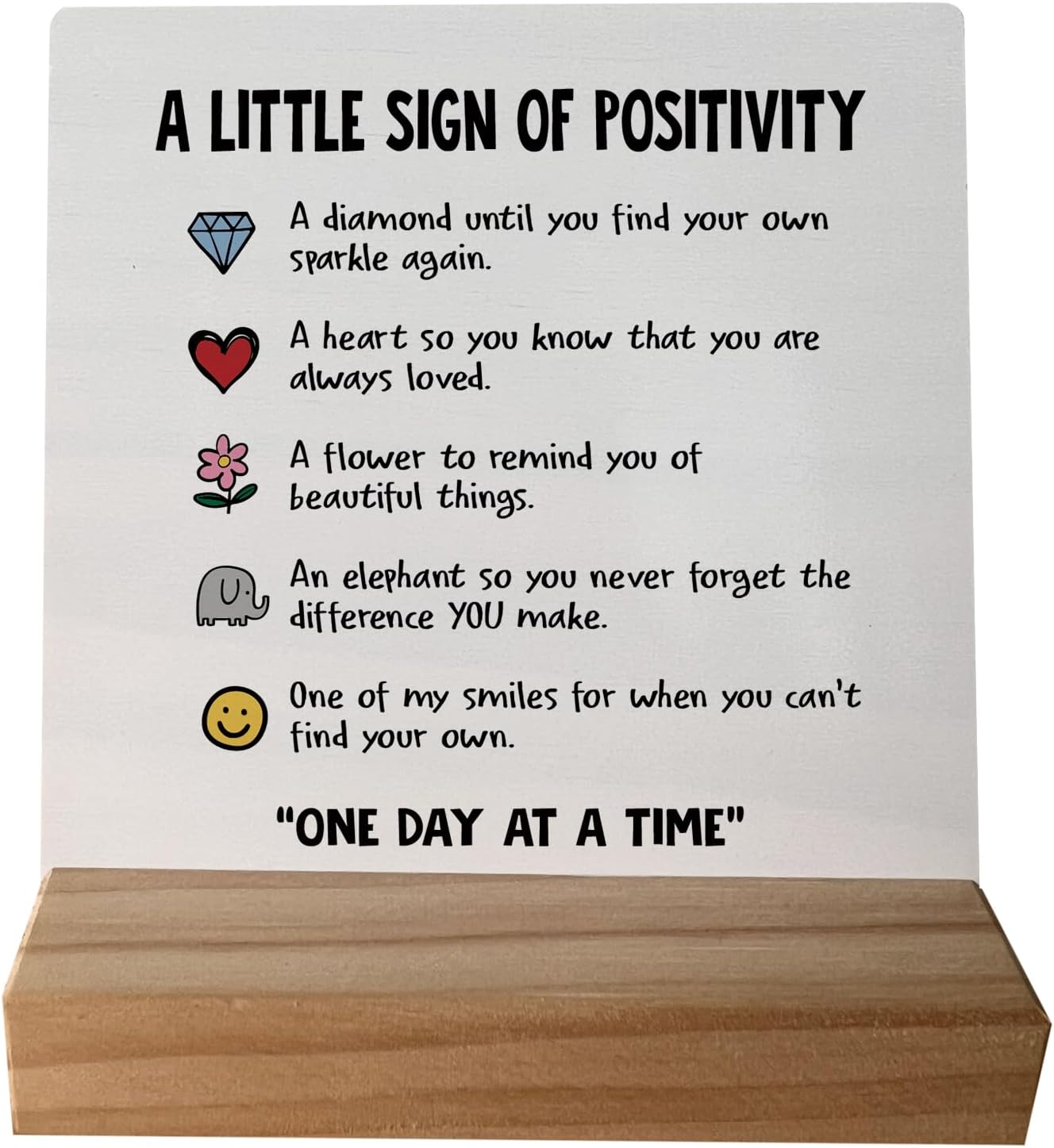 Inspirational Positive Encouraging Gifts for Women,Inspirational Signs,Office Desk Decor, A Little Sign of Positivity Little Reminders Desk Sign