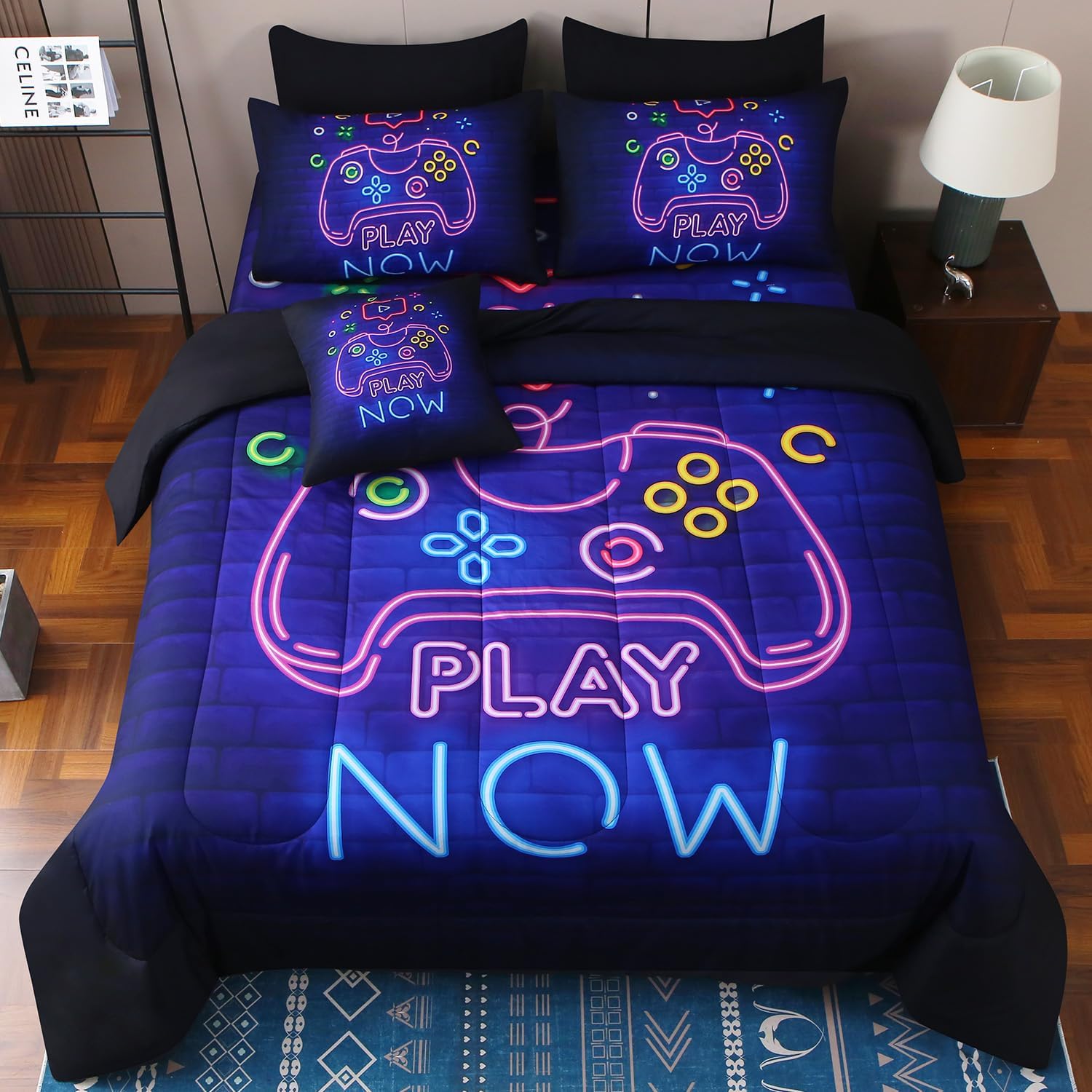 JQinHome Gamer Comforter Sets (Purple